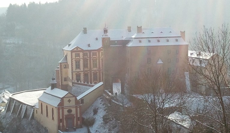 Slot Malberg tijdens de winter
